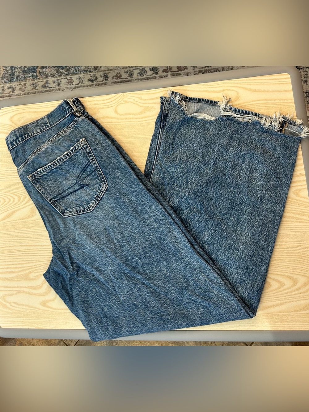 American Eagle Outfitters Blue Wide Leg Flare Jeans